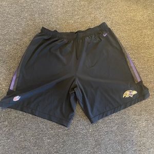 Men’s Nike Baltimore Ravens athletic shorts size 4XL black dri-fit